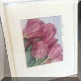 A18. Framed tulips print. 